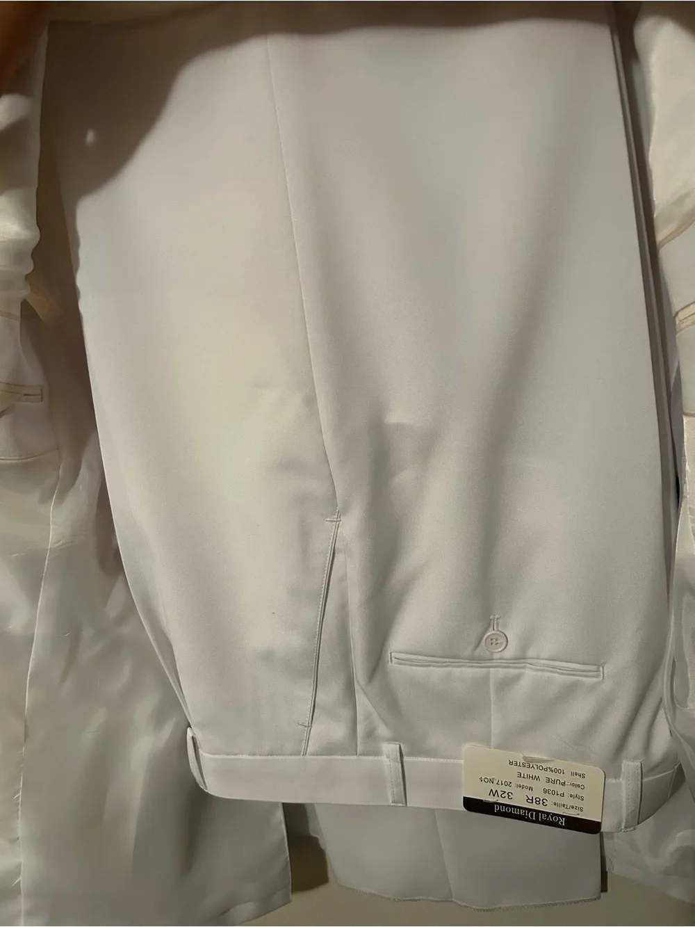 Apollo King White Poplin Classic Fit Suit
